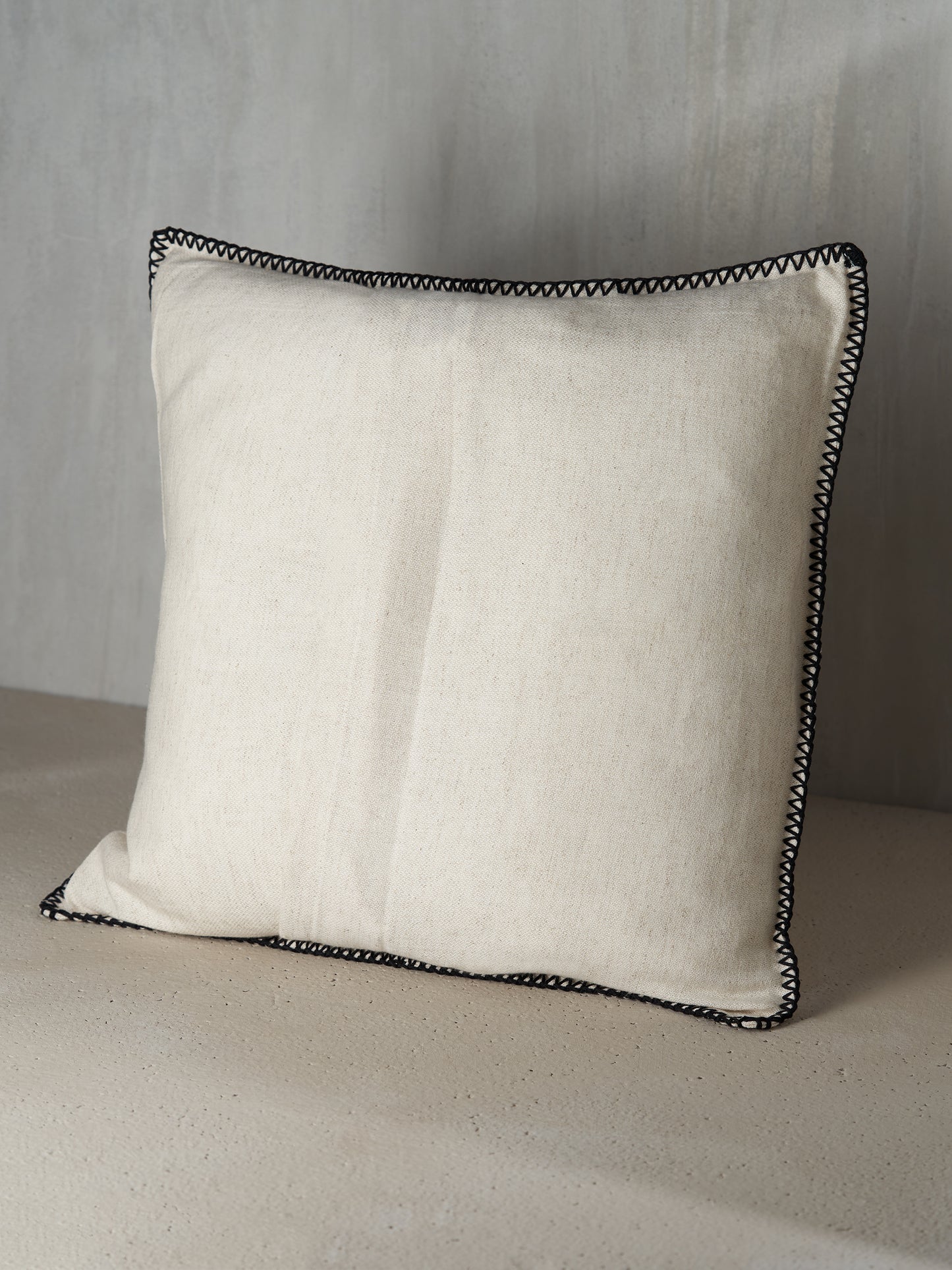 Saddle Stitch Linen Throw Pillowcase
